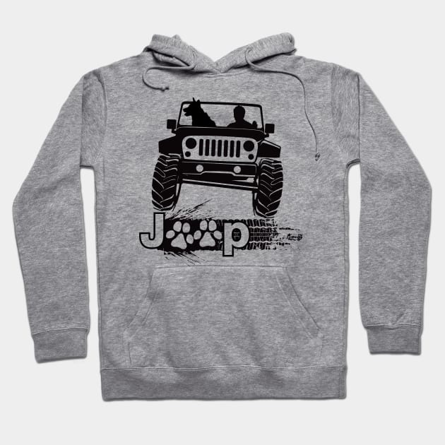 Jeep Dog Canine K 9 Hoodie by socomtees